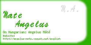 mate angelus business card